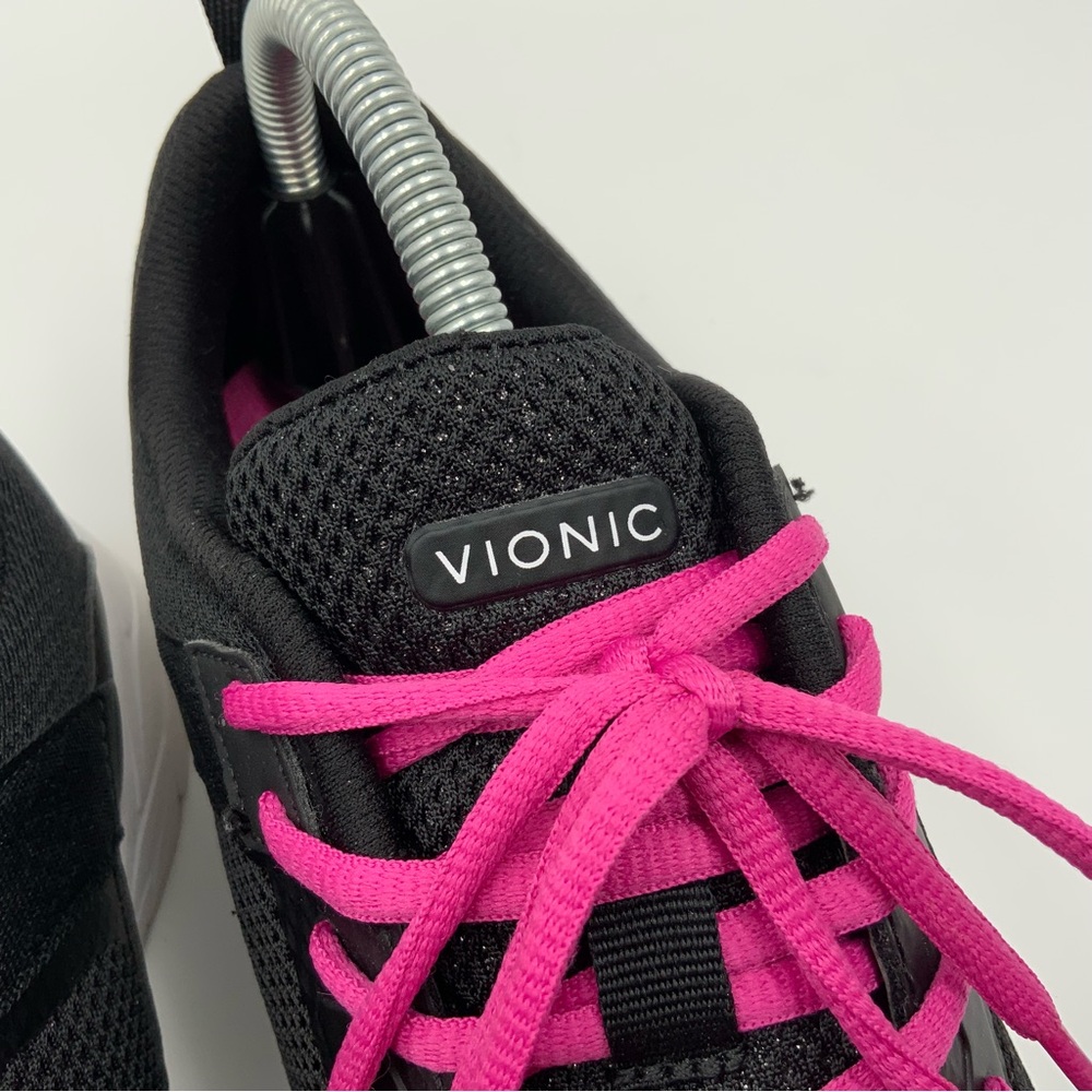 Vionic Womens Isleah MET Black and Pink Comfort Walking Sneakers. Size 9. - Picture 6 of 10